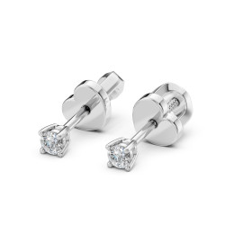 Kolczyki Soliter Motylek z diamentami 102-10012/1-W-0.12