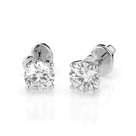 Kolczyki Soliter Motylek z diamentami 102-10012/1-W-0.6