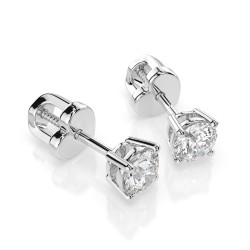 Kolczyki Soliter Motylek z diamentami 102-10012/1-W-0.6