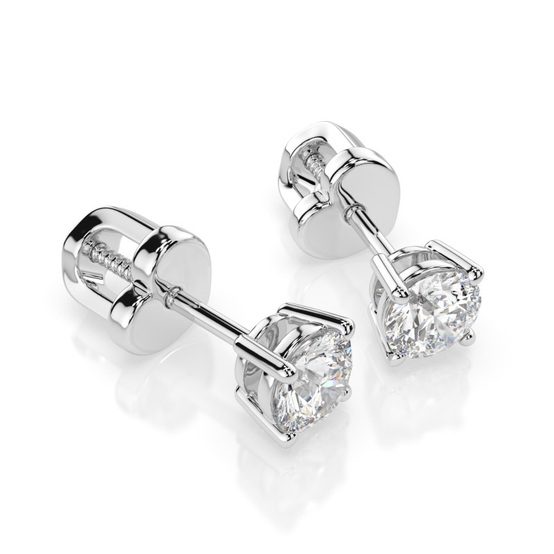 Kolczyki Soliter Motylek z diamentami 102-10012/1-W-0.6