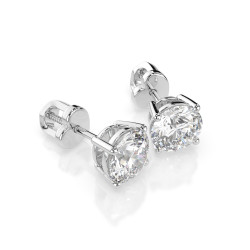 Kolczyki Soliter Motylek z diamentami 102-10012/1-W-2.0