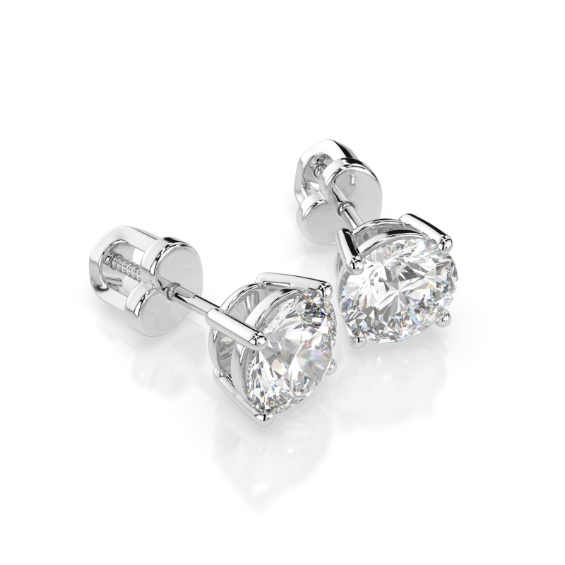 Kolczyki Soliter Motylek z diamentami 102-10012/1-W-2.0