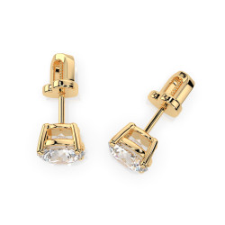 Kolczyki Soliter Motylek z diamentami 102-10012/1-Y-2.0