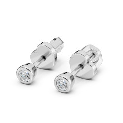 Kolczyki Soliter Motylek z diamentami 102-10010-W-0.09 - Jubiler Sezam