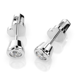 Kolczyki Soliter Motylek z diamentami 102-10010-W-0.3 - Jubiler Sezam