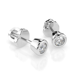 Kolczyki Soliter Motylek z diamentami 102-10010-W-0.3 - Jubiler Sezam