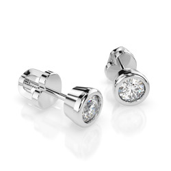 Kolczyki Soliter Motylek z diamentami 102-10010-W-0.6 - Jubiler Sezam