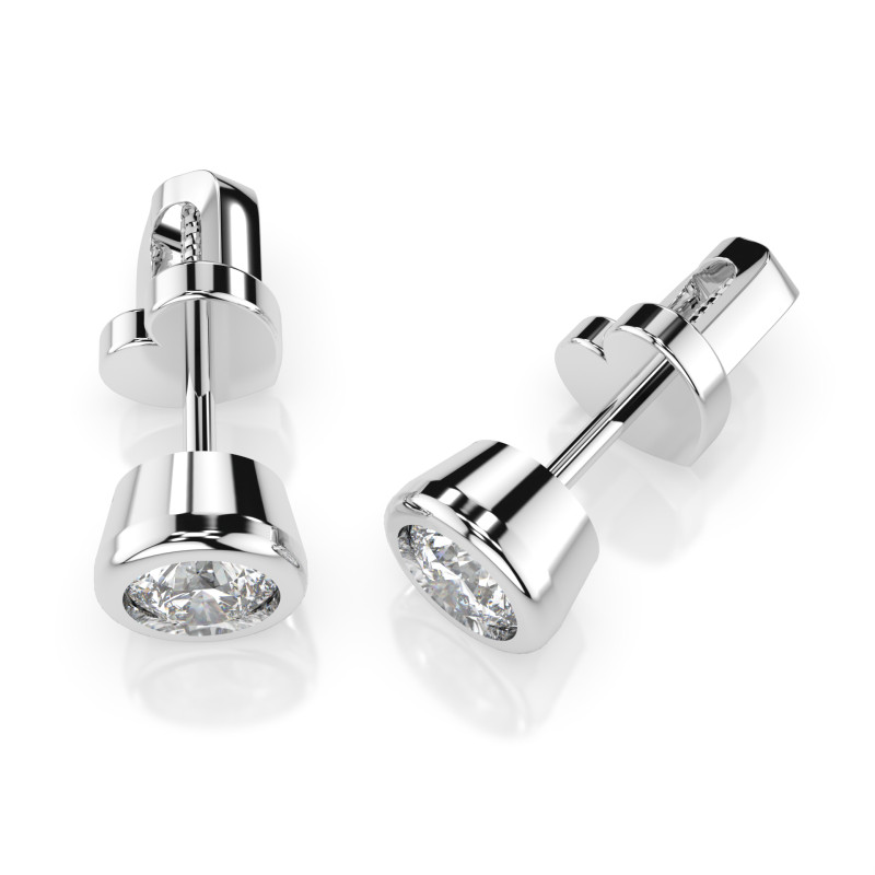 Kolczyki Soliter Motylek z Diamentami KB 102-10010-W-0.6