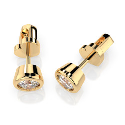 Kolczyki Soliter Motylek z diamentami 102-10010-Y-0.6 - Jubiler Sezam