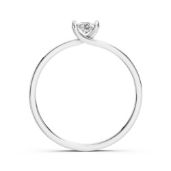 Pierścionek Soliter z diamentem 101-10016-W-0.15 - Jubiler Sezam