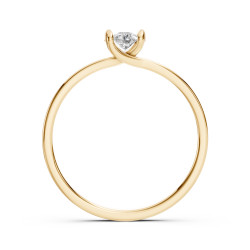Pierścionek Soliter z diamentem 101-10016-Y-0.15 - Jubiler Sezam