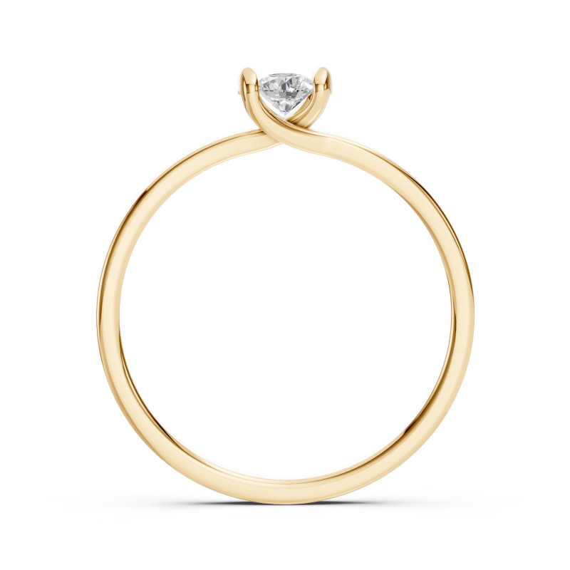 Pierścionek Soliter z Diamentem KB 101-10016-Y-0.15