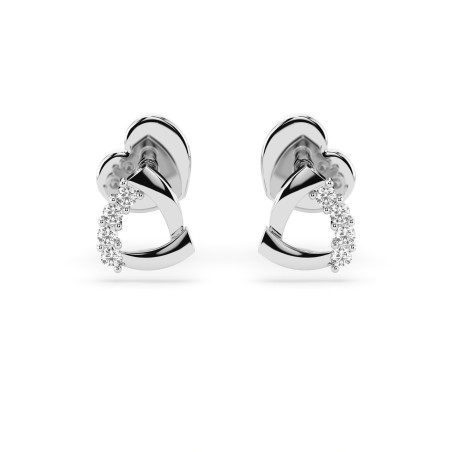 Kolczyki Minimalizm z diamentami 102-10061-W-0.05 - Jubiler Sezam