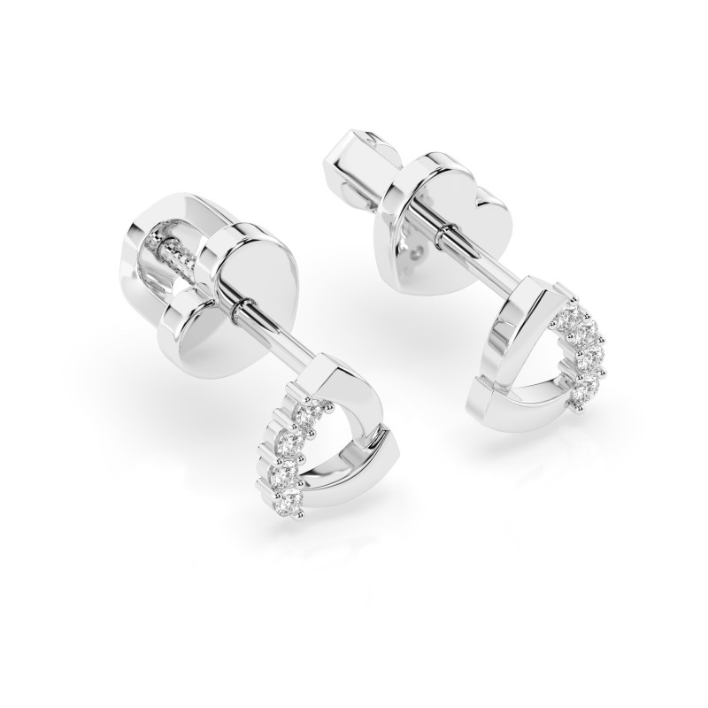 Kolczyki Minimalizm z diamentami 102-10061-W-0.05 - Jubiler Sezam