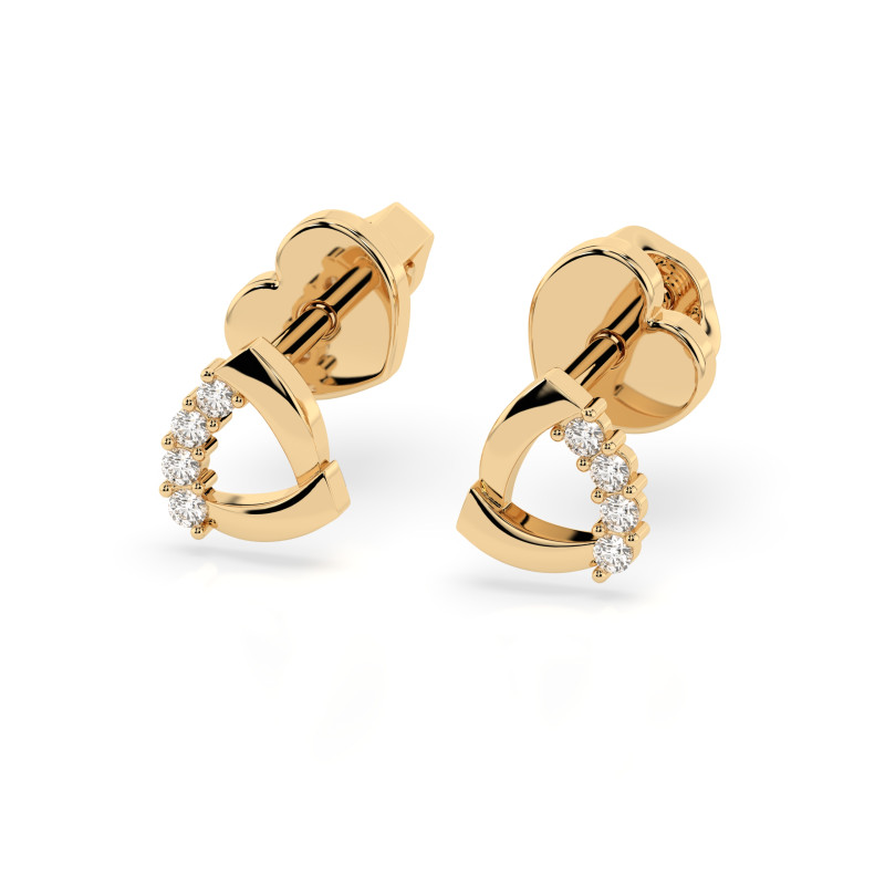 Kolczyki Minimalizm z Diamentami KB 102-10061-Y-0.05