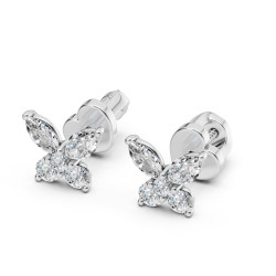 Kolczyki Iluzja z diamentami 102-10192-W-0.4 - Jubiler Sezam