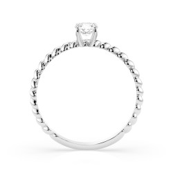 Pierścionek Soliter z diamentem 101-10038-W-0.3 - Jubiler Sezam