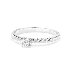 Pierścionek Soliter z diamentem 101-10038-W-0.3 - Jubiler Sezam