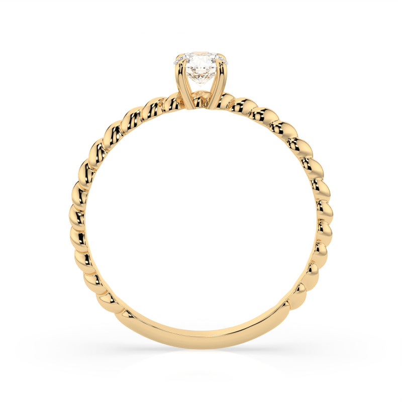 Pierścionek Soliter z diamentem 101-10038-Y-0.3 - Jubiler Sezam