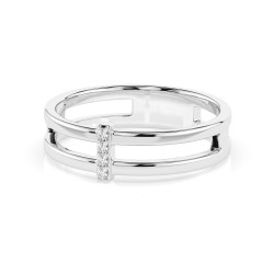 Pierścionek Minimalizm z diamentami 101-10069-W-0.04 - Jubiler Sezam