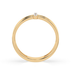 Pierścionek Minimalizm z diamentami 101-10069-Y-0.04 - Jubiler Sezam