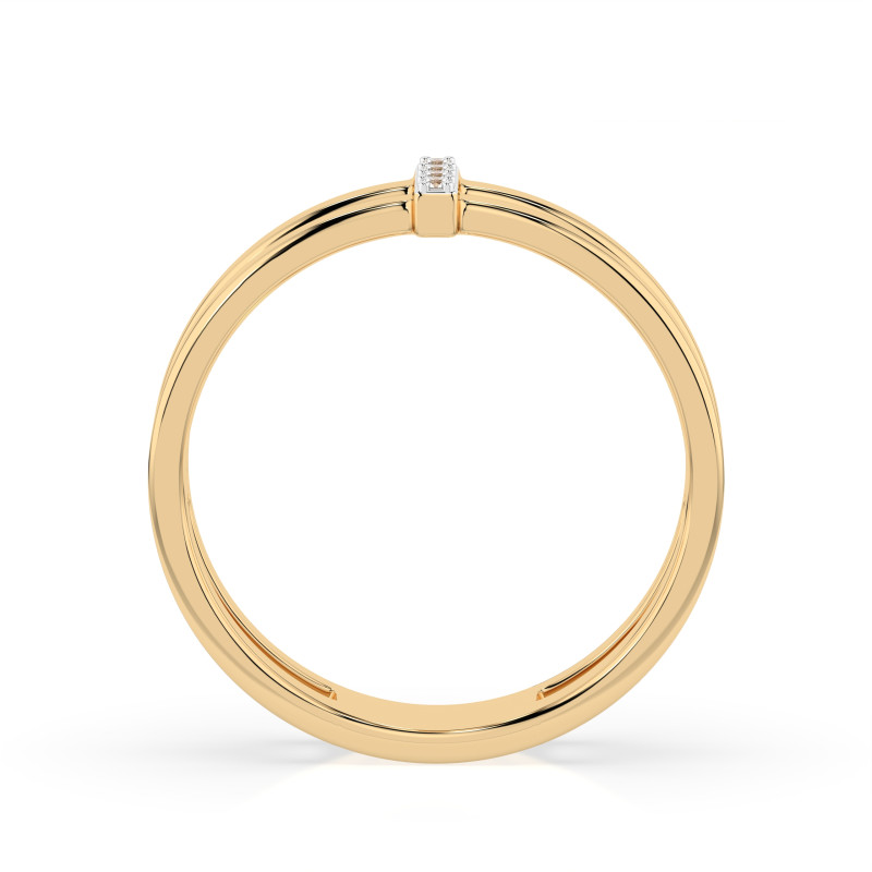 Pierścionek Minimalizm z diamentami 101-10069-Y-0.04 - Jubiler Sezam