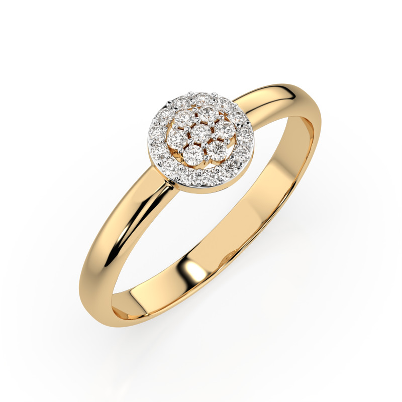 Pierścionek Iluzja z diamentami 101-10072-Y-0.08 - Jubiler Sezam