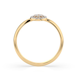Pierścionek Iluzja z diamentami 101-10072-Y-0.08 - Jubiler Sezam