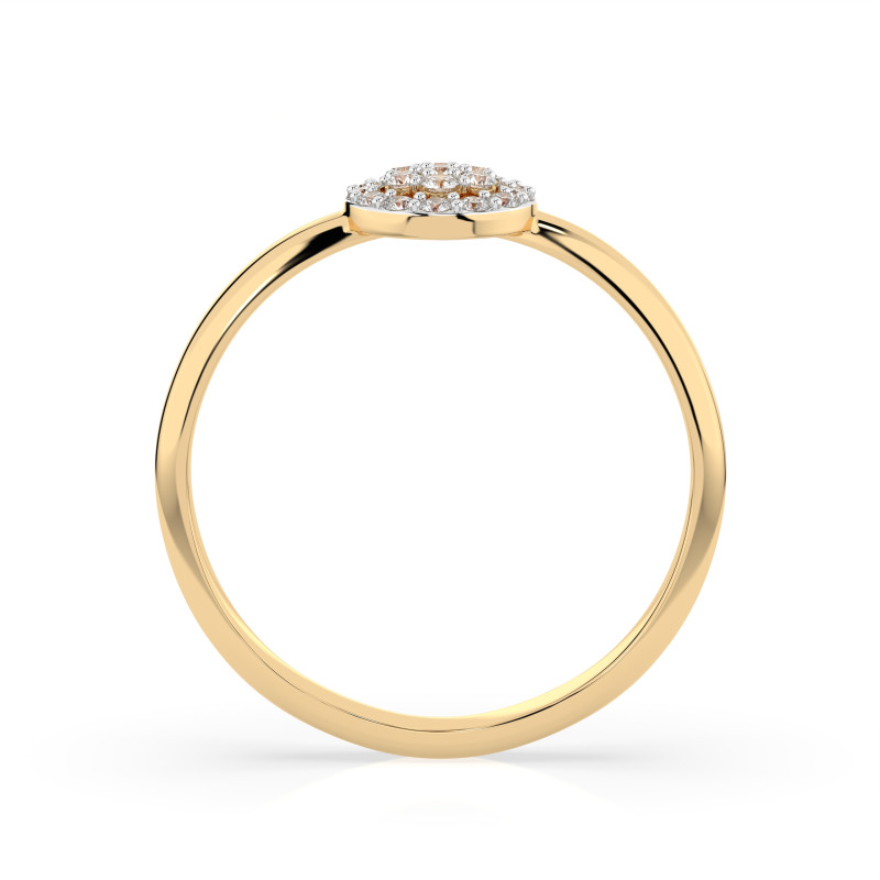 Pierścionek Iluzja z Diamentami KB 101-10072-Y-0.08