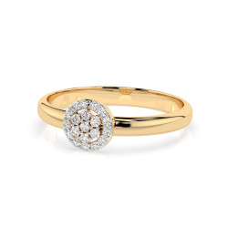 Pierścionek Iluzja z diamentami 101-10072-Y-0.08 - Jubiler Sezam