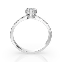 Pierścionek Iluzja z diamentami 101-10015/4-W-0.06 - Jubiler Sezam
