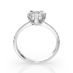 Pierścionek Iluzja z diamentami 101-10015/4-W-0.15 - Jubiler Sezam