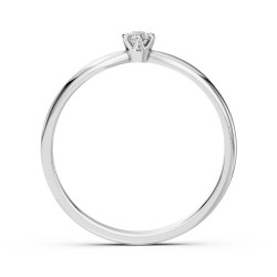 Pierścionek Soliter z diamentem 101-10040-W-0.1 - Jubiler Sezam