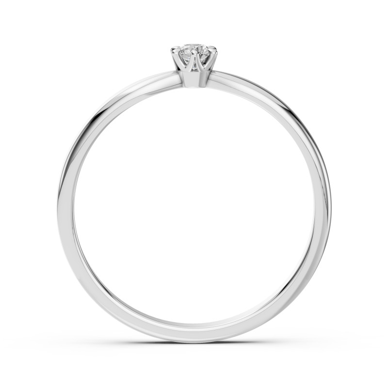 Pierścionek Soliter z Diamentem KB 101-10040-W-0.1