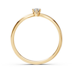 Pierścionek Soliter z diamentem 101-10040-Y-0.1 - Jubiler Sezam