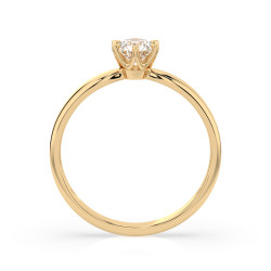 Pierścionek Soliter z diamentem 101-10040-Y-0.3 - Jubiler Sezam