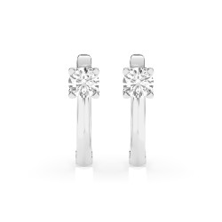 Kolczyki Soliter z angielskim zapięciem z diamentami 102-10089-W-0.6