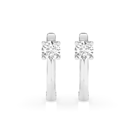 Kolczyki Soliter z angielskim zapięciem z diamentami 102-10089-W-0.6