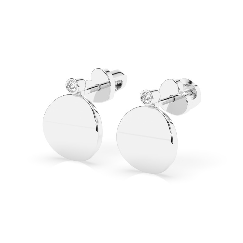 Kolczyki Minimalizm z Diamentami KB 102-10067-W-0.04