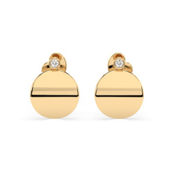 Kolczyki Minimalizm z diamentami 102-10067-Y-0.04 - Jubiler Sezam