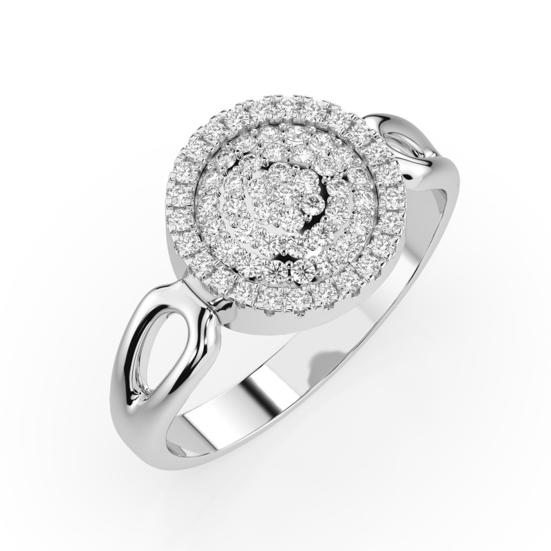 Pierścionek Iluzja z diamentami 101-10073-W-0.15 - Jubiler Sezam