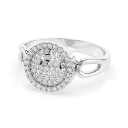 Pierścionek Iluzja z diamentami 101-10073-W-0.15 - Jubiler Sezam