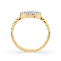 Pierścionek Iluzja z diamentami 101-10073-Y-0.15 - Jubiler Sezam