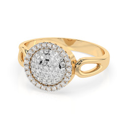 Pierścionek Iluzja z diamentami 101-10073-Y-0.15 - Jubiler Sezam
