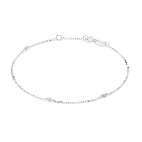 Bransoletka Minimalizm z diamentami 105-10008/5-W-0.07 - Jubiler Sezam