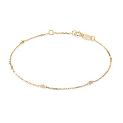 Bransoletka Minimalizm z diamentami 105-10008/5-Y-0.07 - Jubiler Sezam