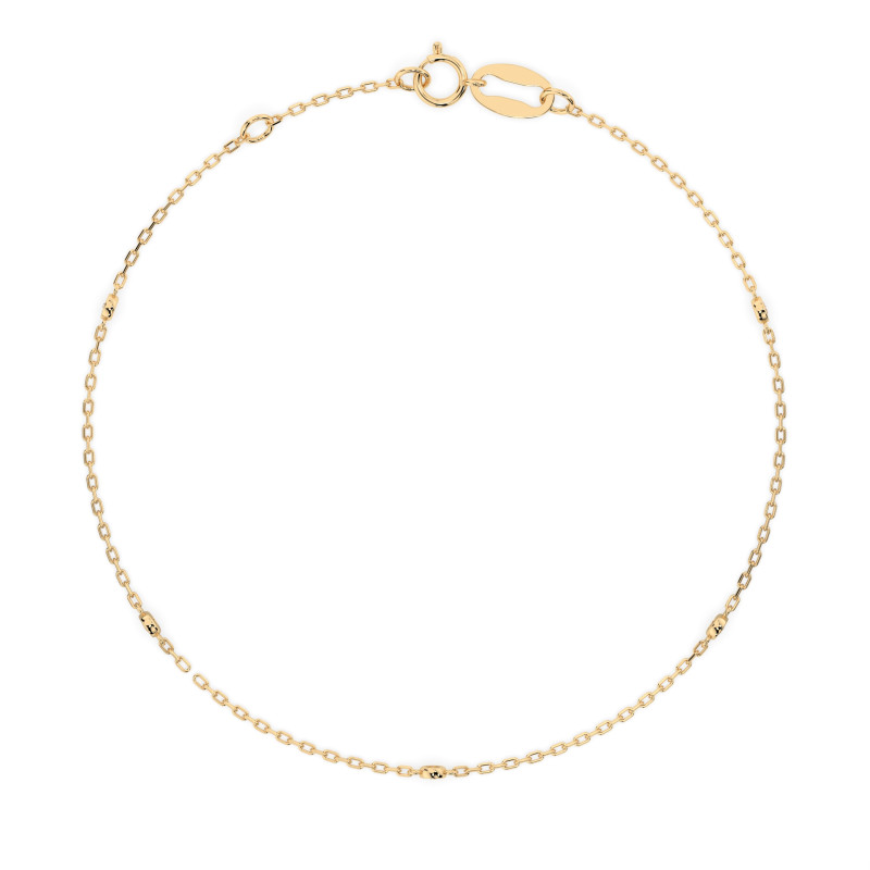 Bransoletka Minimalizm z diamentami 105-10008/5-Y-0.07 - Jubiler Sezam