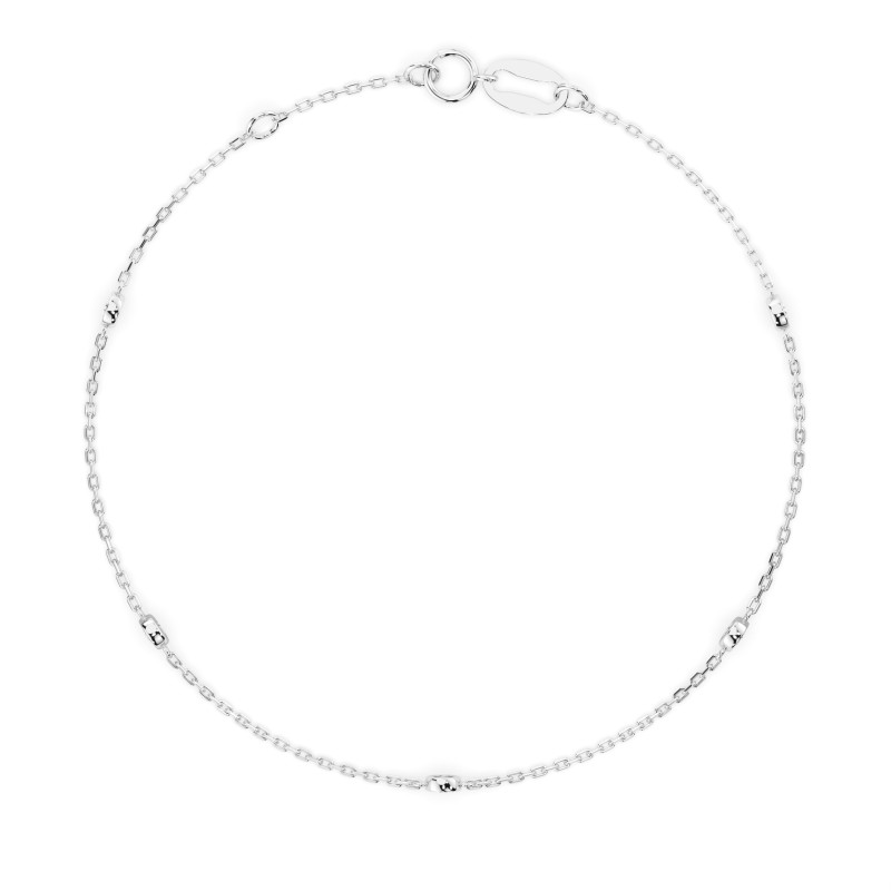 Bransoletka Minimalizm z diamentami 105-10008/5-W-0.14 - Jubiler Sezam