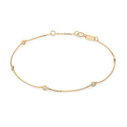 Bransoletka Minimalizm z diamentami 105-10008/5-Y-0.14 - Jubiler Sezam