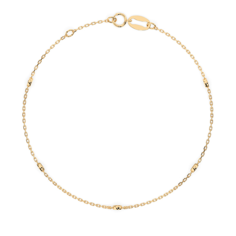 Bransoletka Minimalizm z diamentami 105-10008/5-Y-0.14 - Jubiler Sezam